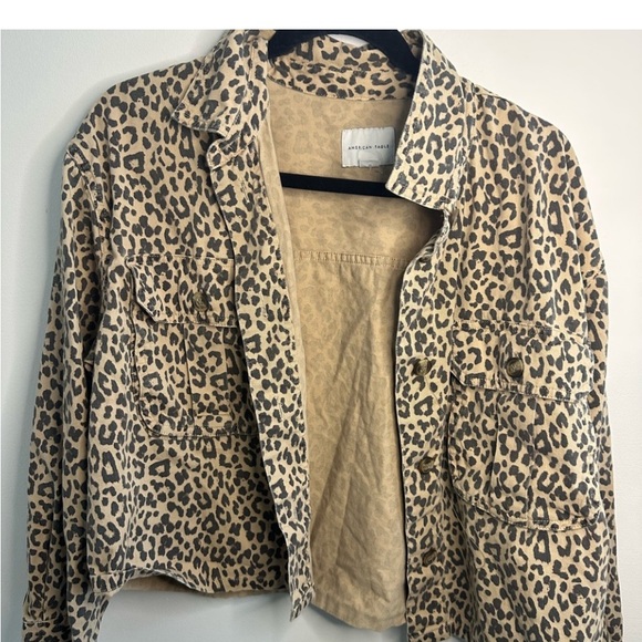AE Leopard Cropped Jacket L - Picture 1 of 5